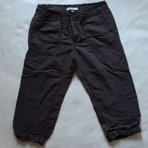 LOFT Dark brown linen capri pants (6)